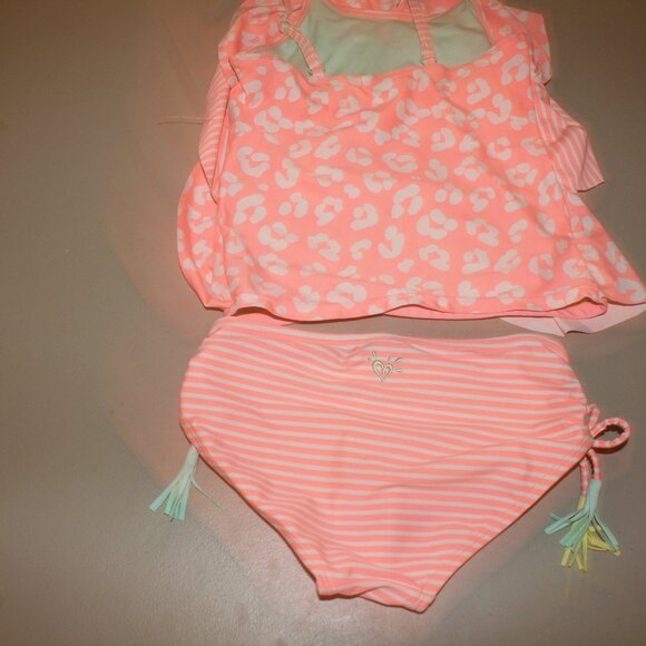 Multi color 2 Pcs Justice Tankini Swimsuit Size 7 - Picture 5 of 10